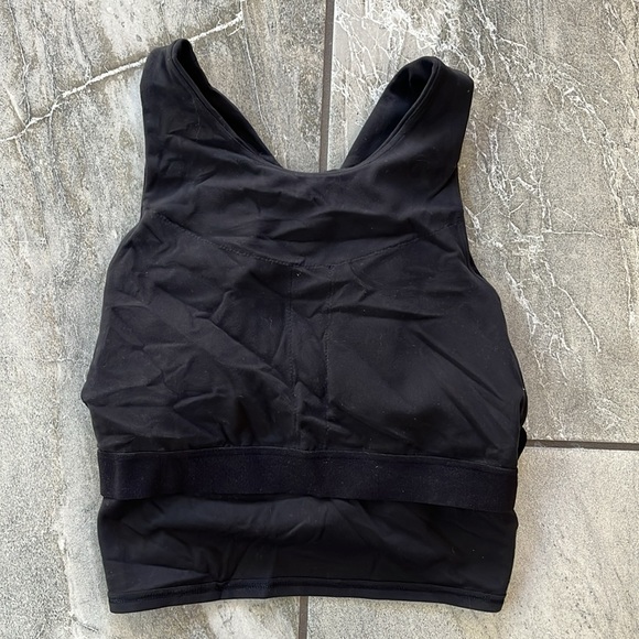 🖤 Athleta Lot Bundle 2 Crop Tanks / Bra Top size Small / Medium Black Leopard - Picture 4 of 14